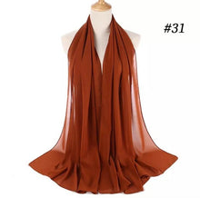 Load image into Gallery viewer, New Chiffon Scarf Hijab High Quality Elegant Sarong Shawl Wrap Plain Maxi Soft