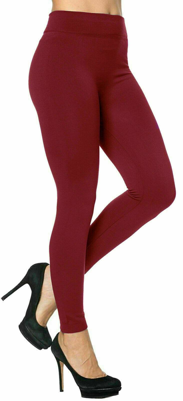 New Ladies Thick Winter Thermal Leggings Fleece Lined Warm High